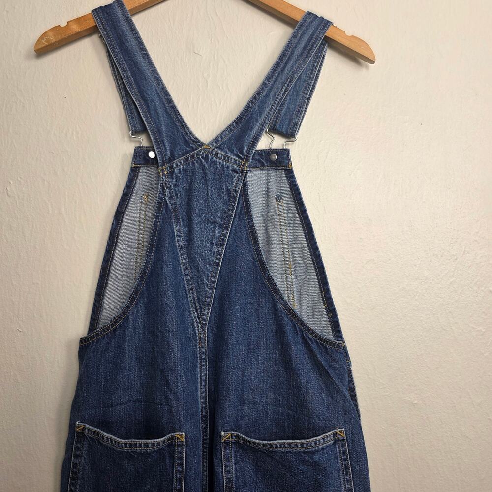 Everlane The Curve Denim Overall Barrel Leg Medium Blue Jumpsuit XS - Picture 10 of 12